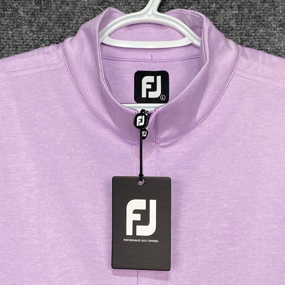 FootJoy Heather Yoke 1/2 Zip Vest Sleeveless Golf Top Mens Large‎ Lavender New